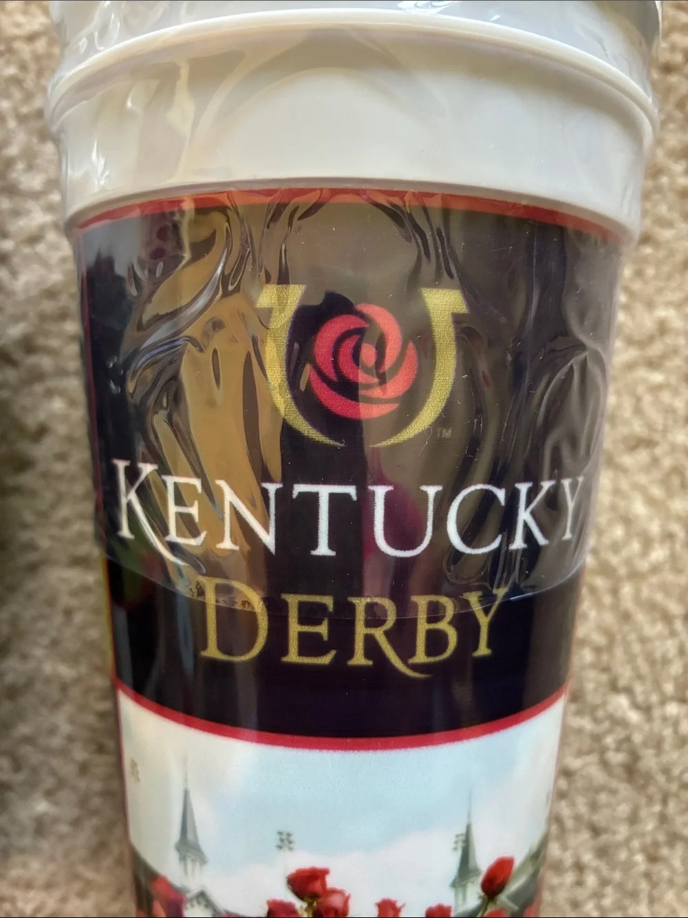 Kentucky Derby Plastic Cups With Churchill Downs Graphics - 22 Oz - 8 Cups